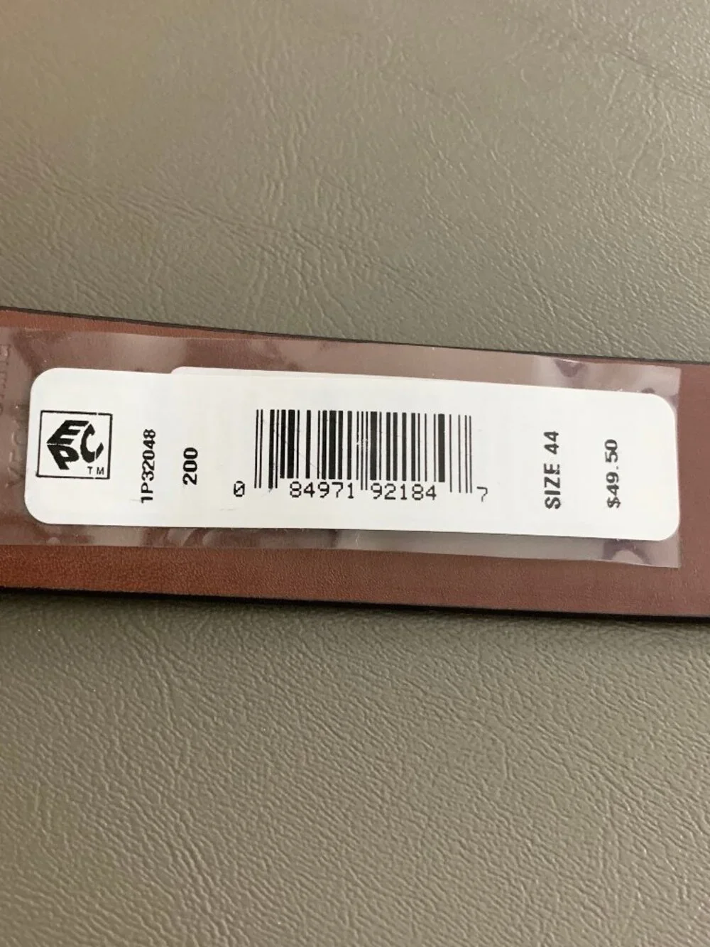 Perry Ellis Portfolio Men's Manmade Leather Dress Belt, Park Avenue Brown, 44